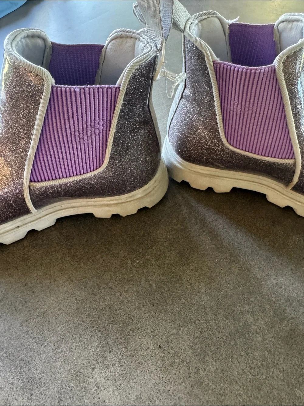 Daughter wore once. Native purple sparkle Kensington rain boot Chelsea